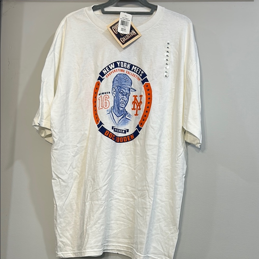 Mets- White Graphic T-Shirt
